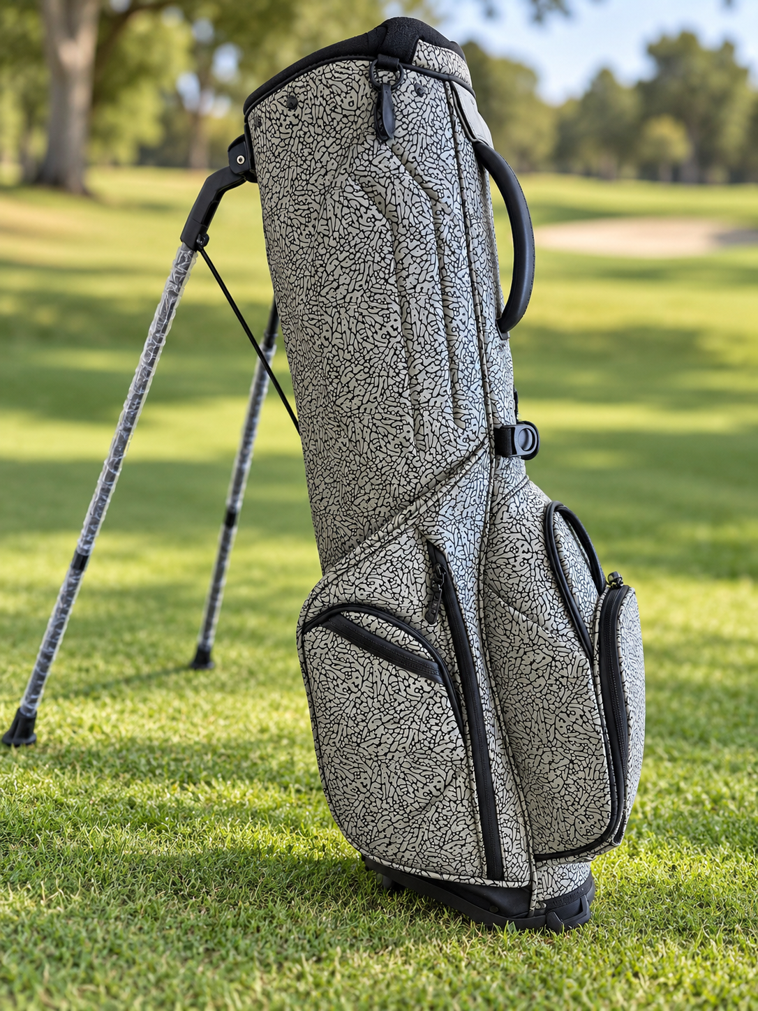 Air Jordan Elephant Print Stand Bag by Flight Golf (Vessel Style) Matching Head Covers