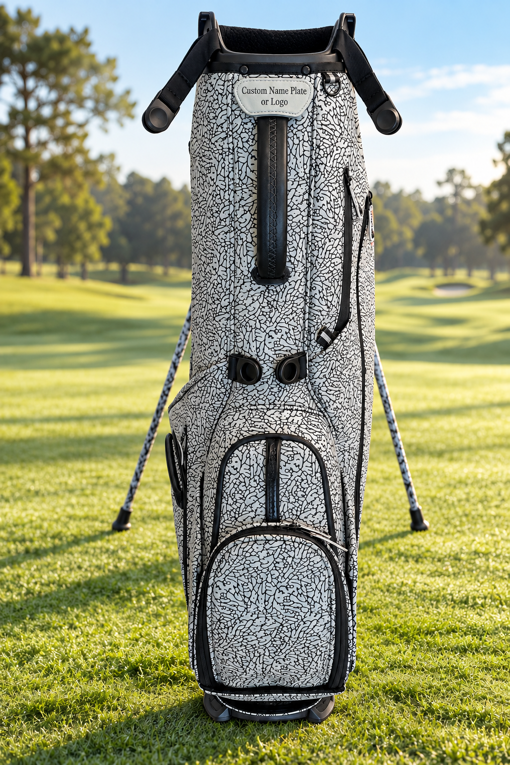 Air Jordan Elephant Print Stand Bag by Flight Golf (Vessel Style) Matching Head Covers
