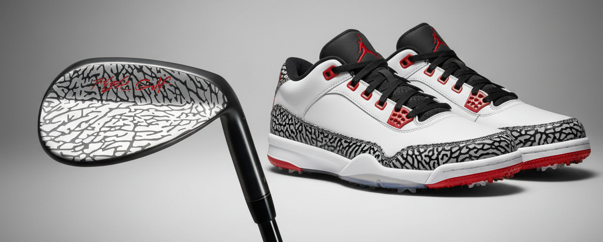 Elephant Print Wedges by Flight Golf Custom Made (Cement Grey)