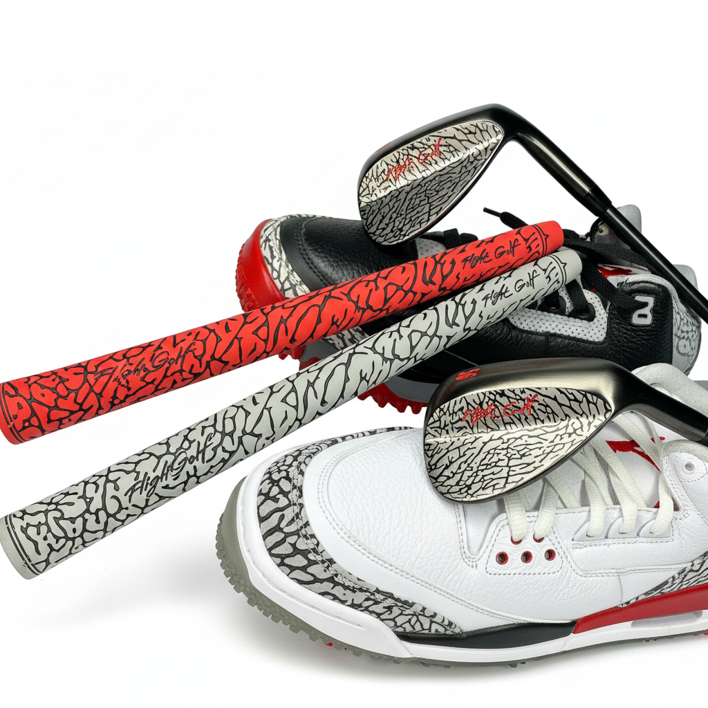 Elephant Print Wedges by Flight Golf Custom Made (Cement Grey)