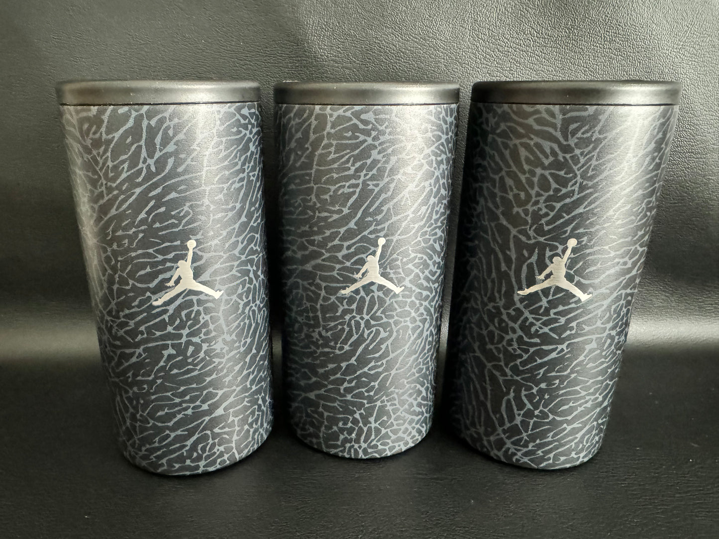 Air Jordan Elephant Print Slim Can Koozie Vacuum Sealed Double Wall 12oz (1)
