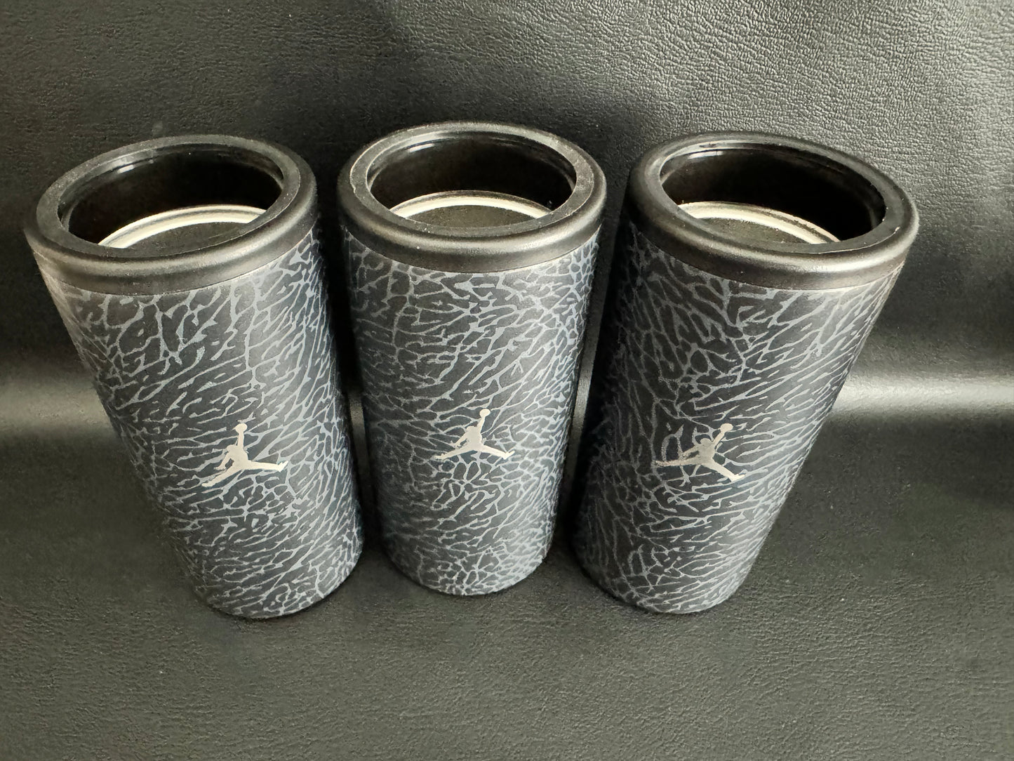 Air Jordan Elephant Print Slim Can Koozie Vacuum Sealed Double Wall 12oz (1)