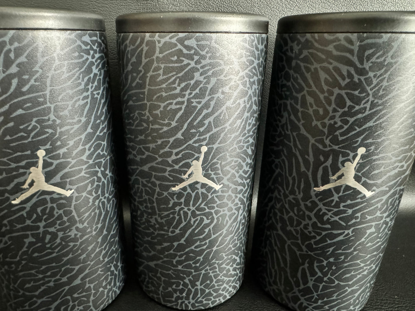 Air Jordan Elephant Print Slim Can Koozie Vacuum Sealed Double Wall 12oz (1)