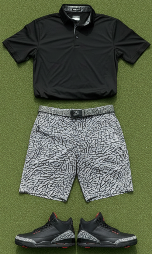 Air Jordan Elephant Print Golf Polo by Flight Golf (Fitted Fit)