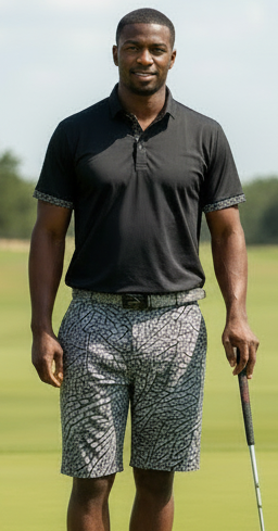 Air Jordan Elephant Print Golf Polo by Flight Golf (Fitted Fit)