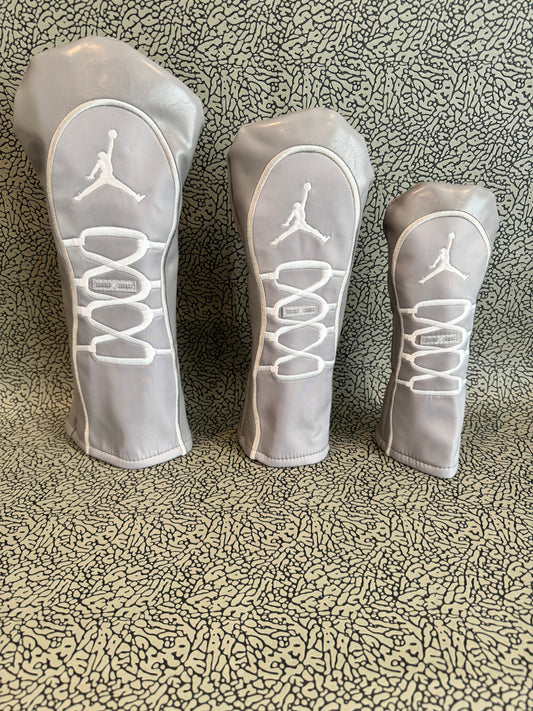 Air Jordan Golf Head Cover Cool Grey 11 Leather