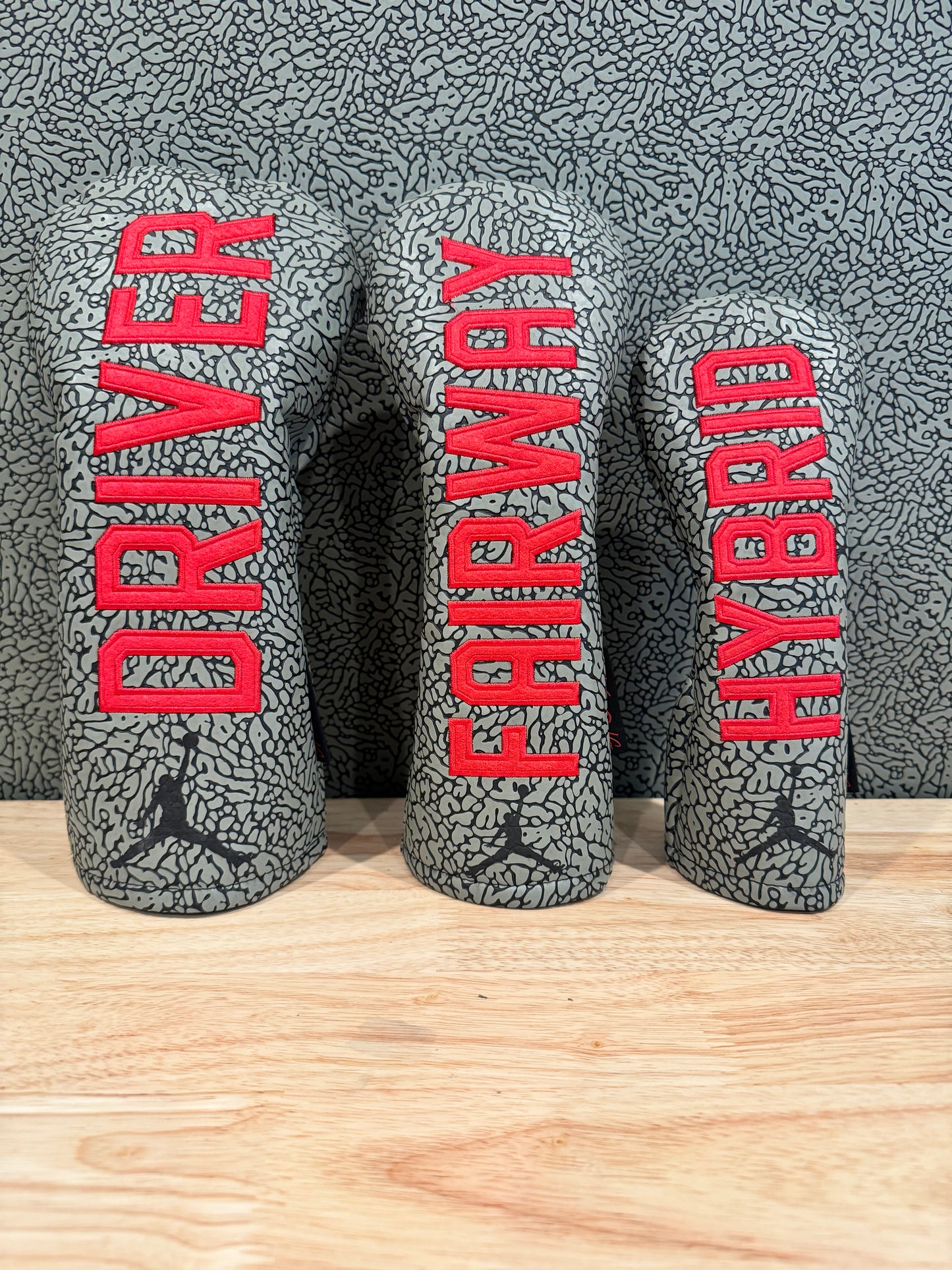 Air Jordan Golf Head Cover Cement Grey Textured Elephant Print Swag