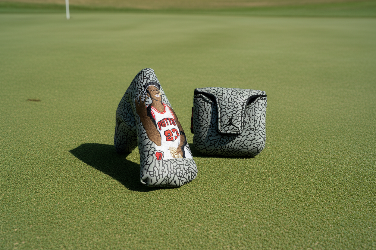Air Jordan Golf Putter Head Cover Textured Elephant Print Cement Grey No 3 Putts