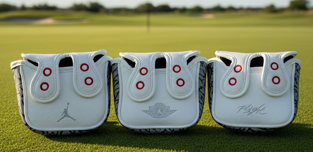 Air Jordan III Center Shaft Mallet Magnetic Putter Cover WHITE