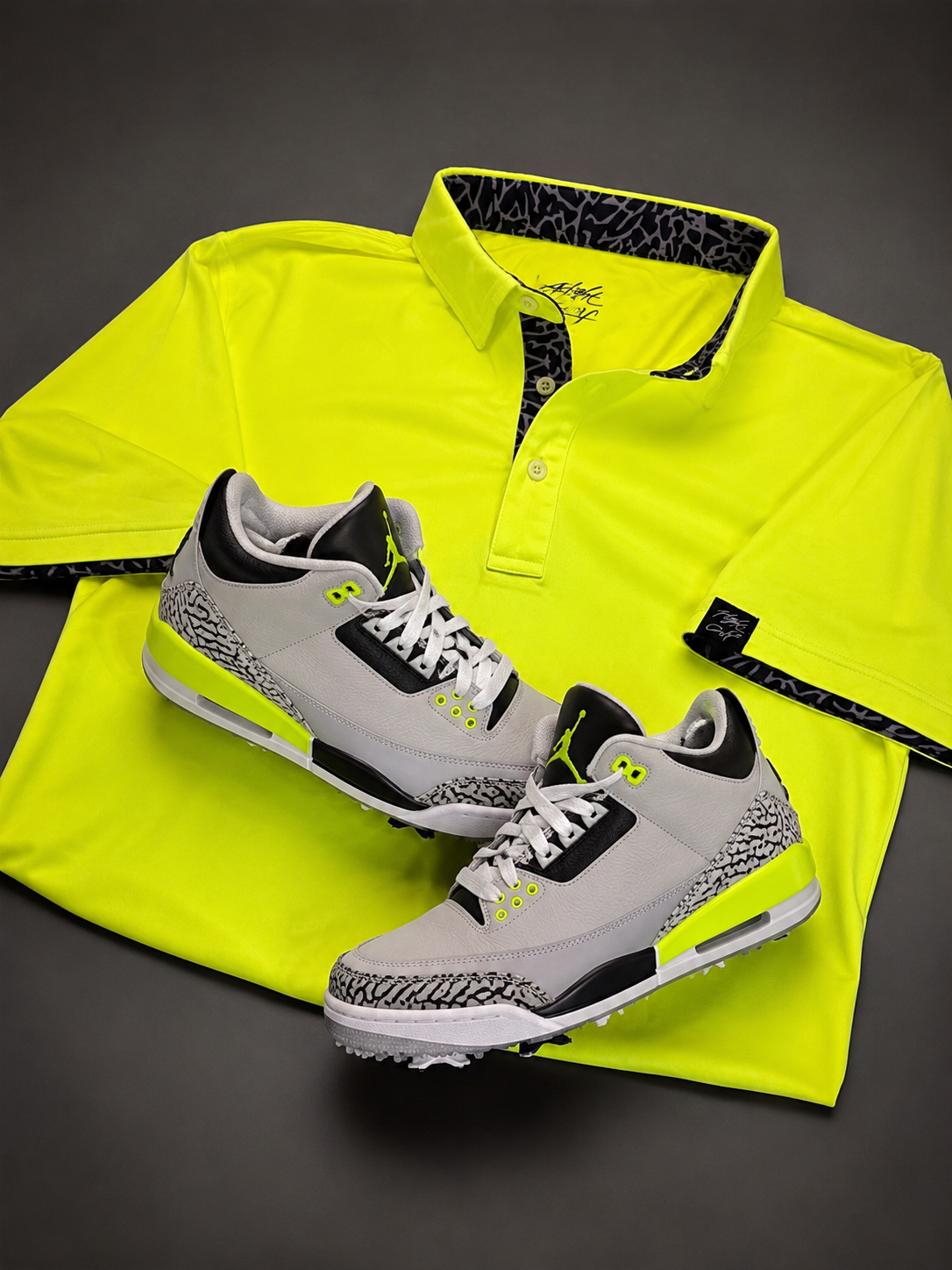 Air Jordan Elephant Print Golf Polo by Flight Golf (Fitted Fit)
