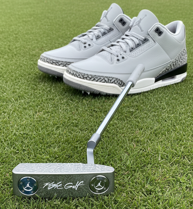 Air Jordan Elephant Print Blade Putter by Flight Golf Silver