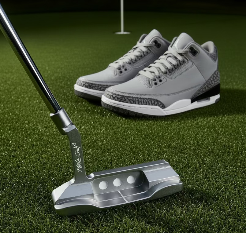Air Jordan Elephant Print Blade Putter by Flight Golf Silver