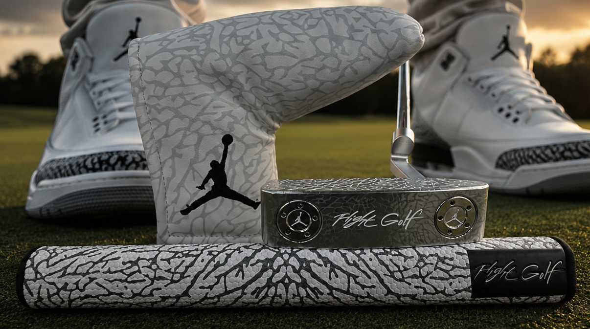 Air Jordan Elephant Print Blade Putter by Flight Golf Silver