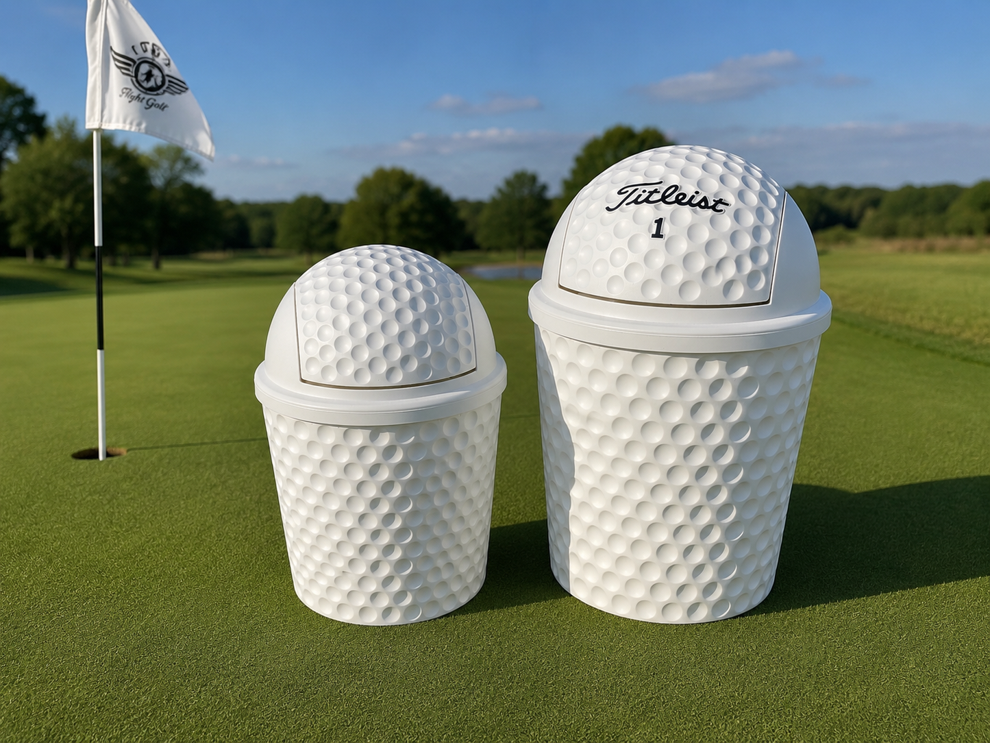 Golf Ball Trash Can Titleist