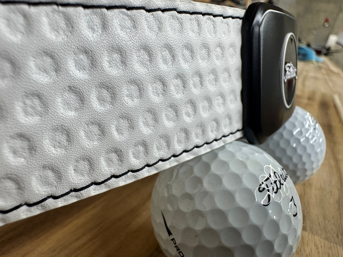 Golf Ball Dimple Belt with Titleist Ball Marker (Fully Adjustable)