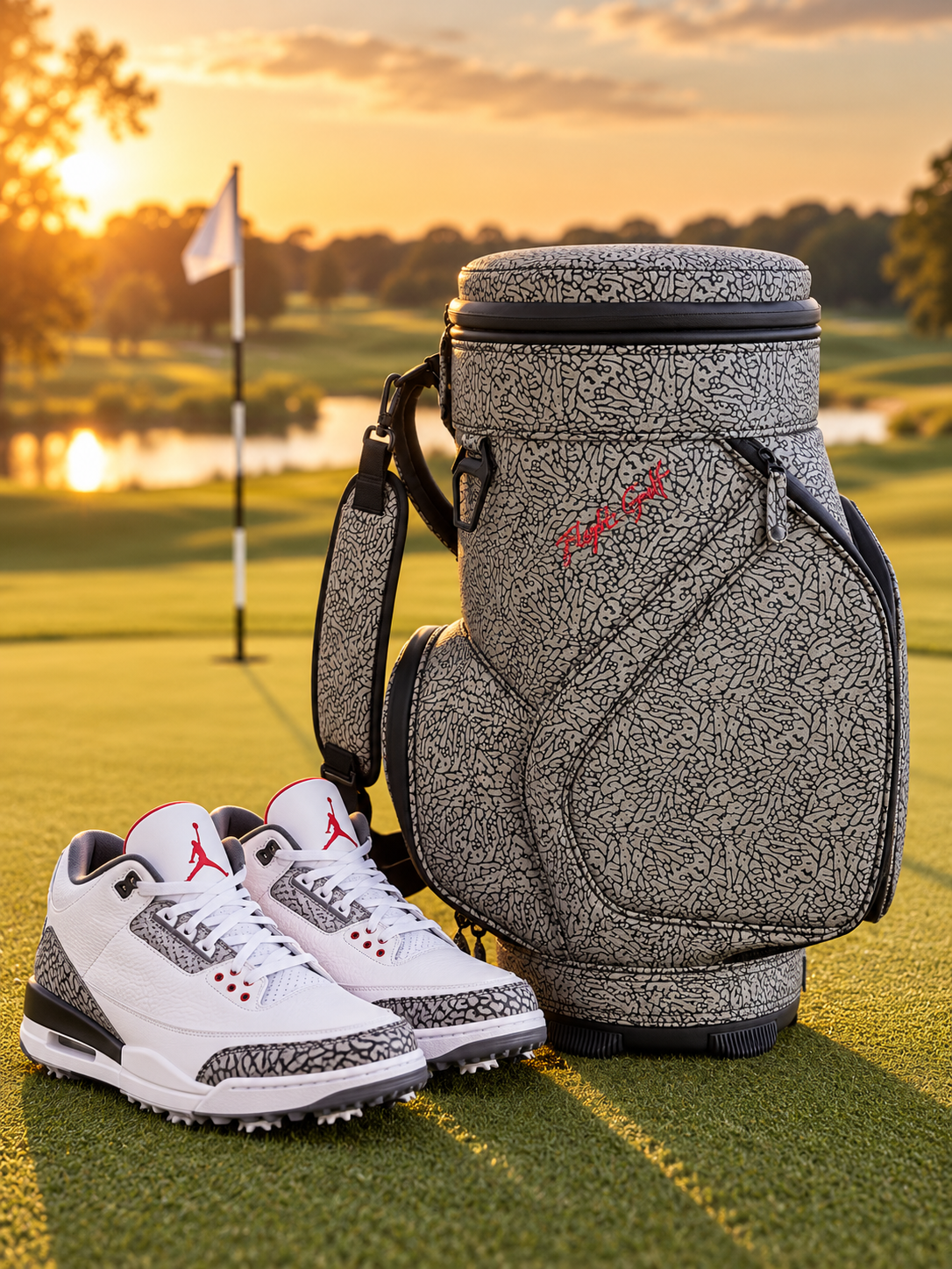 Air Jordan Den Caddy Cooler Textured  Elephant Print by FLIGHT GOLF