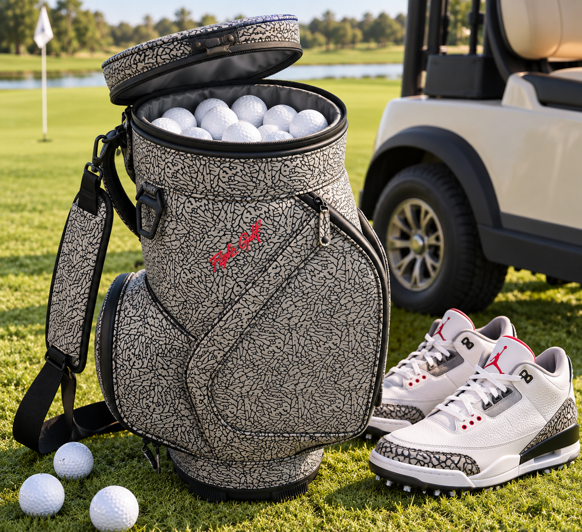 Air Jordan Den Caddy Cooler Textured  Elephant Print by FLIGHT GOLF