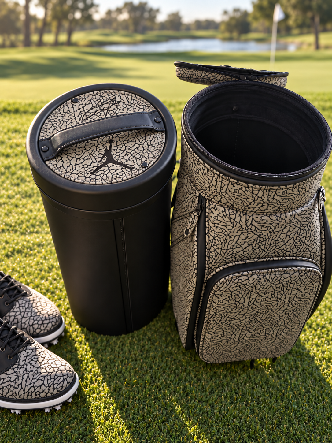 Air Jordan Den Caddy Cooler Textured  Elephant Print by FLIGHT GOLF