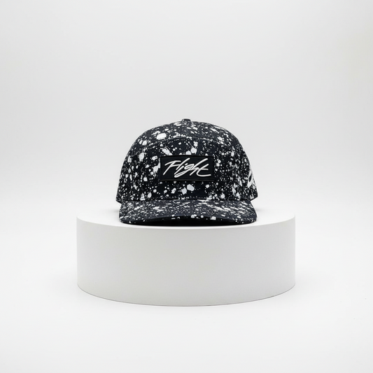 Air Jordan Hat Black Splatter Print Snap back by Flight Golf