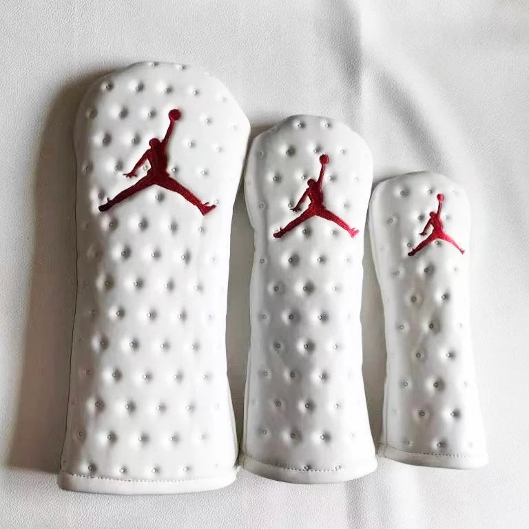 Jordan Leather Head Covers AJ13’s White and Red