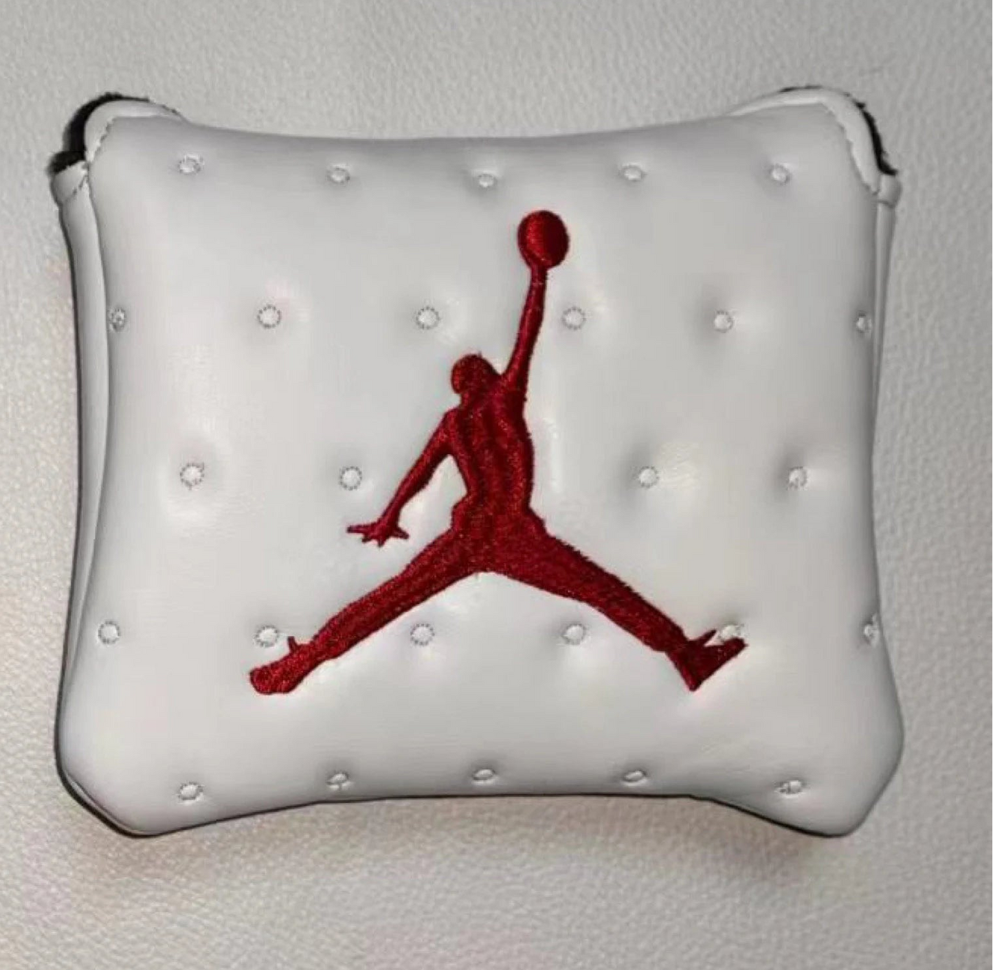 Jordan Leather Head Covers AJ13’s White and Red