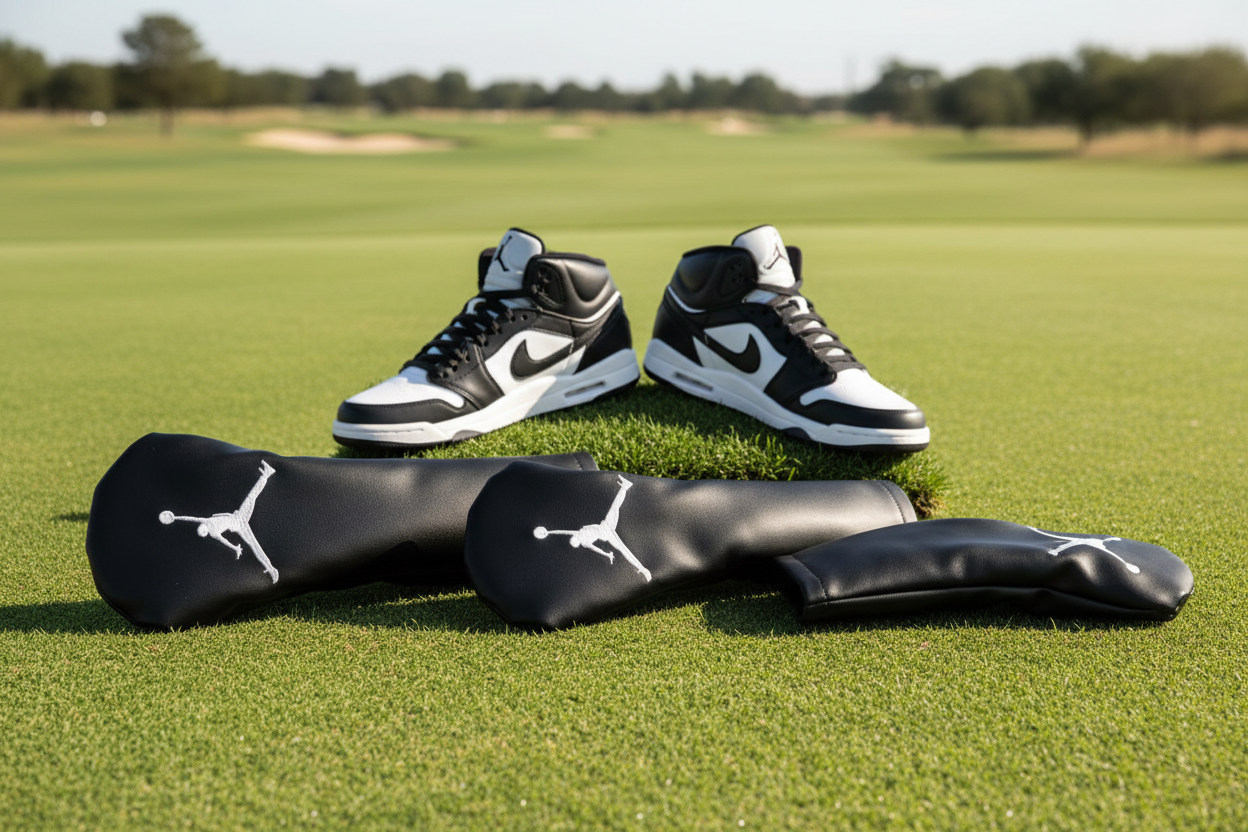 Air Jordan Golf Head Cover Black Leather