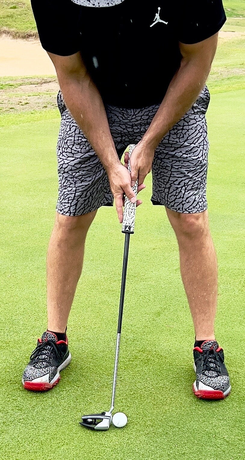 Air Jordan Grey Elephant print golf shorts by Flight Golf
