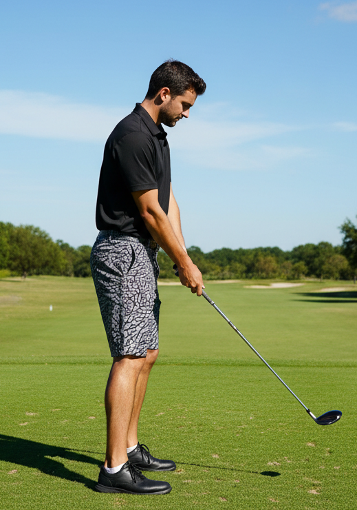 Air Jordan Grey Elephant print golf shorts by Flight Golf