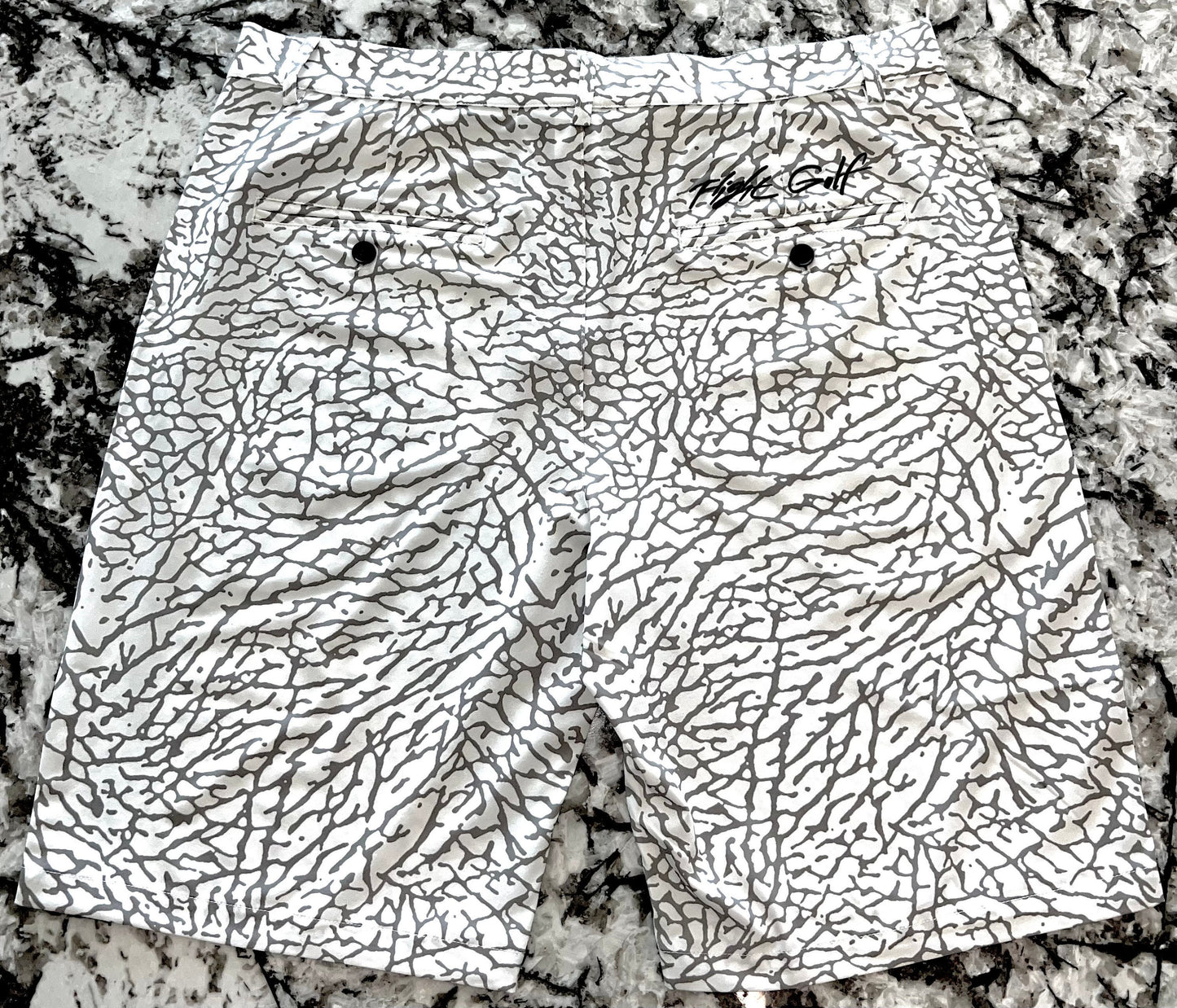 Jordan White Elephant print golf shorts Flight Golf 9" Inseam