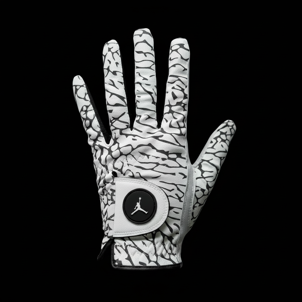 Jordan Golf Glove Elephant print White & Black Left Hand Only