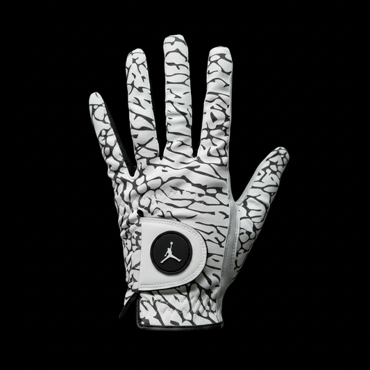 Jordan Golf Glove Elephant print White & Black Left Hand Only