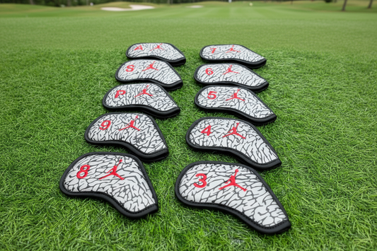 Jordan Elephant Print Magnetic Iron Head Covers Grey and Black (SOLD INDIVIDUALLY)