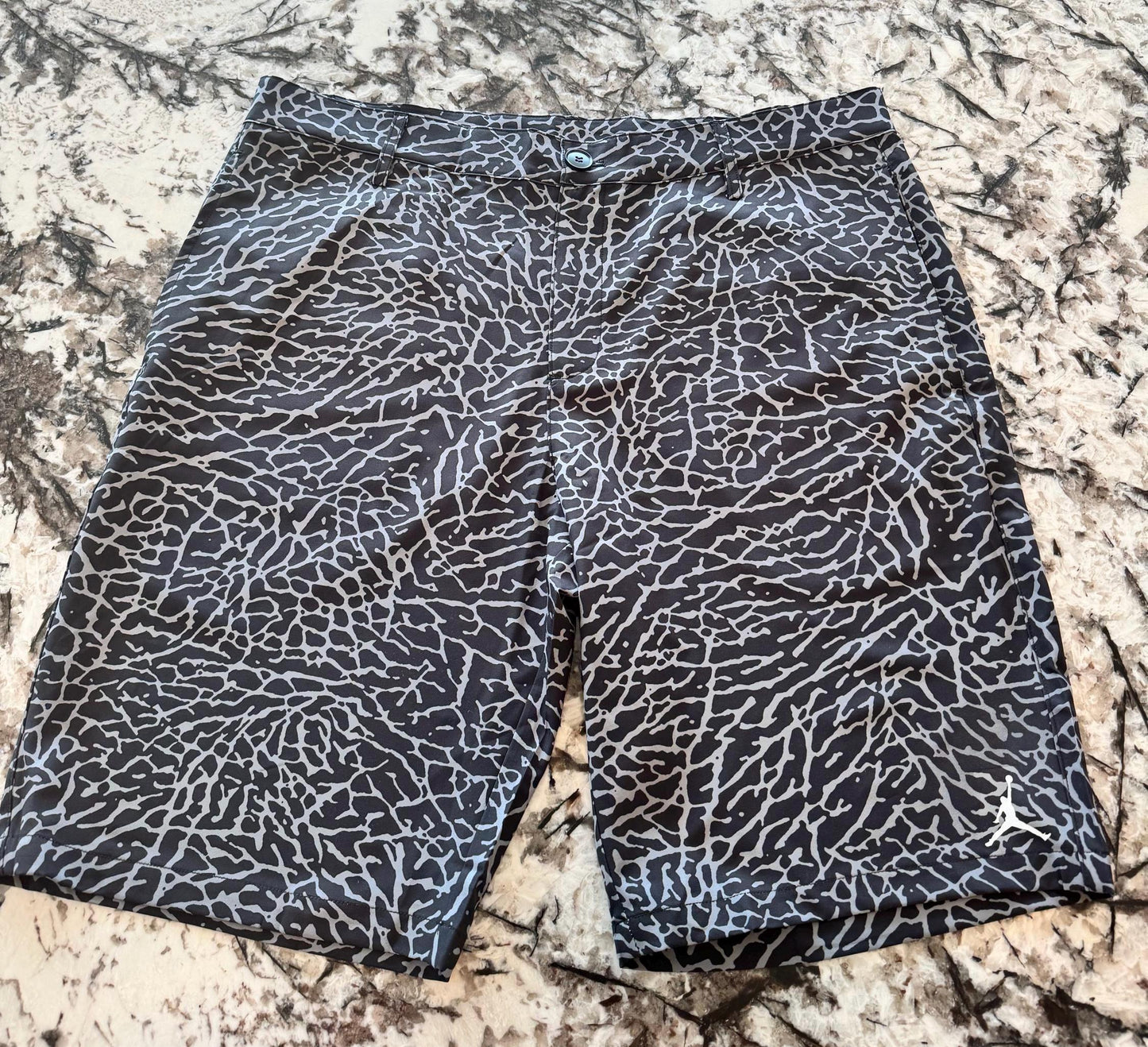 Jordan Black Elephant print golf shorts Flight Golf