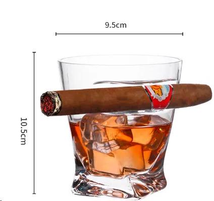 Cigar Holding Whiskey Glass Twist