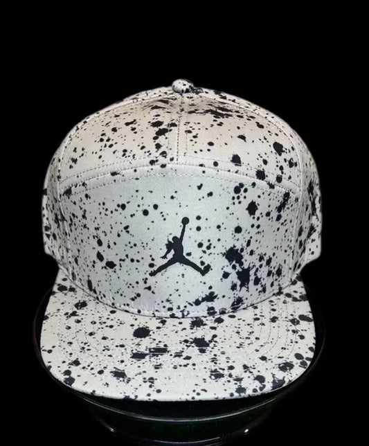 Air Jordan Cement Grey Hat Splatter Print Snap back by Flight Golf