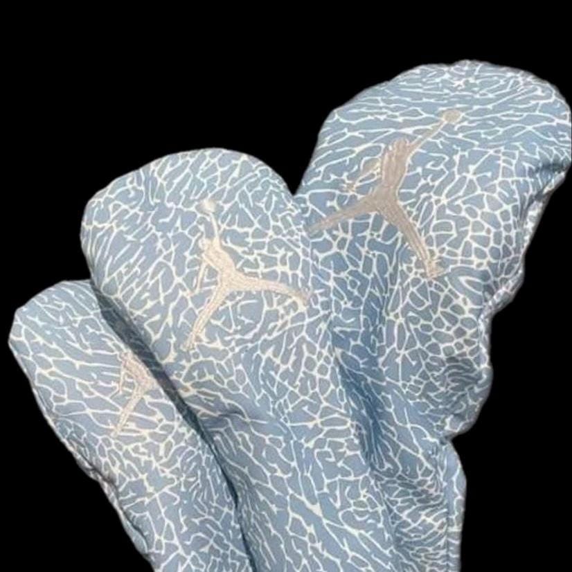 Jordan Leather Elephant Print UNC Blue and White