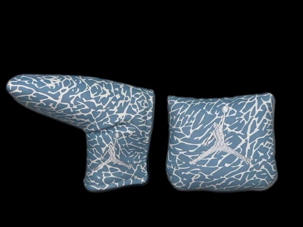 Jordan Leather Elephant Print UNC Blue and White