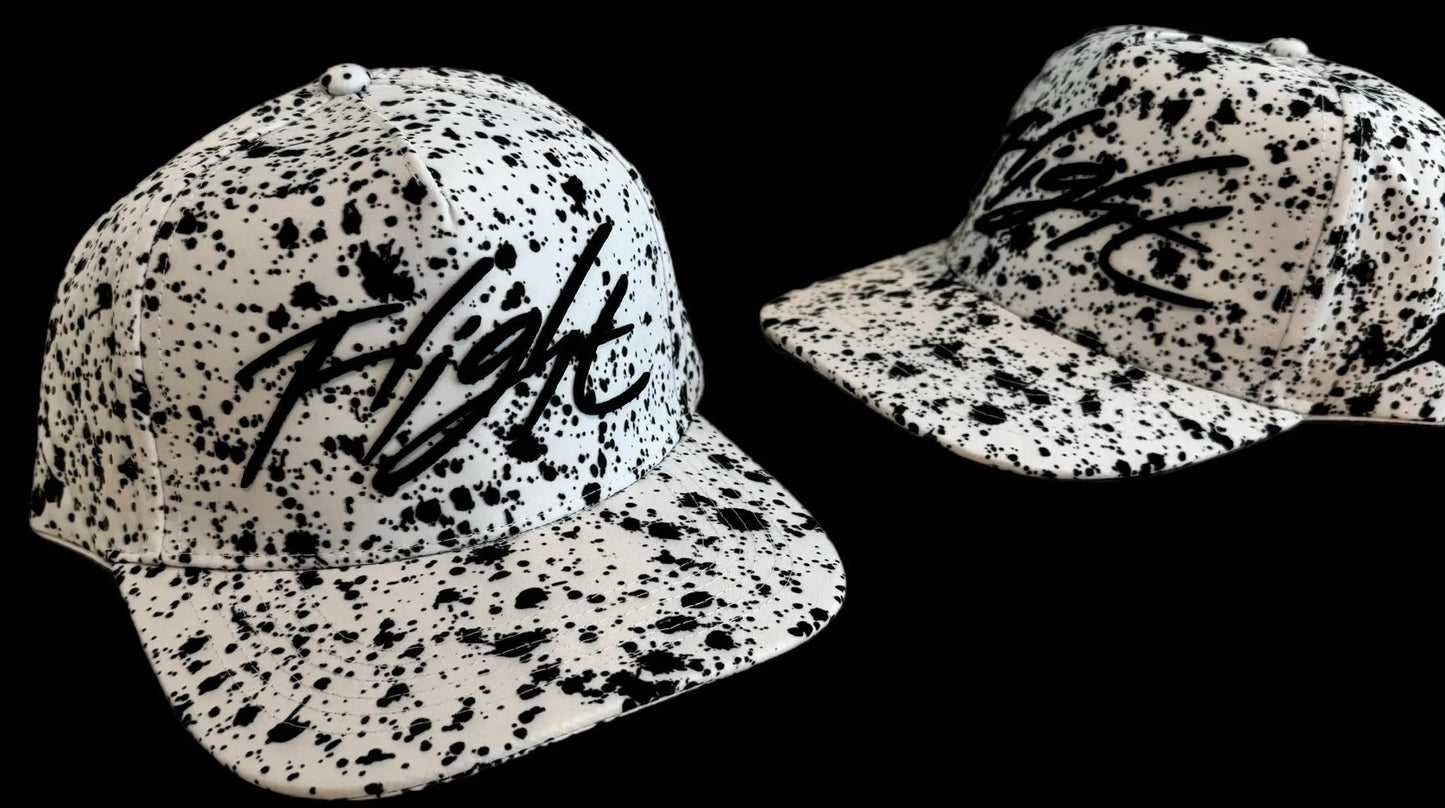 Air Jordan White Splatter Print Snap back by Flight Golf