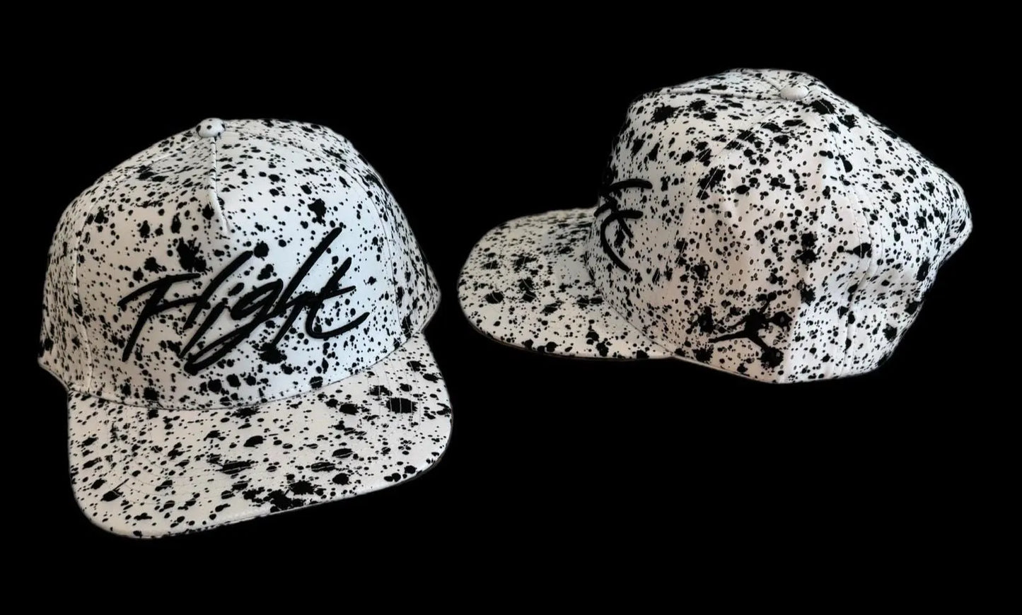 Air Jordan Hat White Splatter Print Snap back by Flight Golf