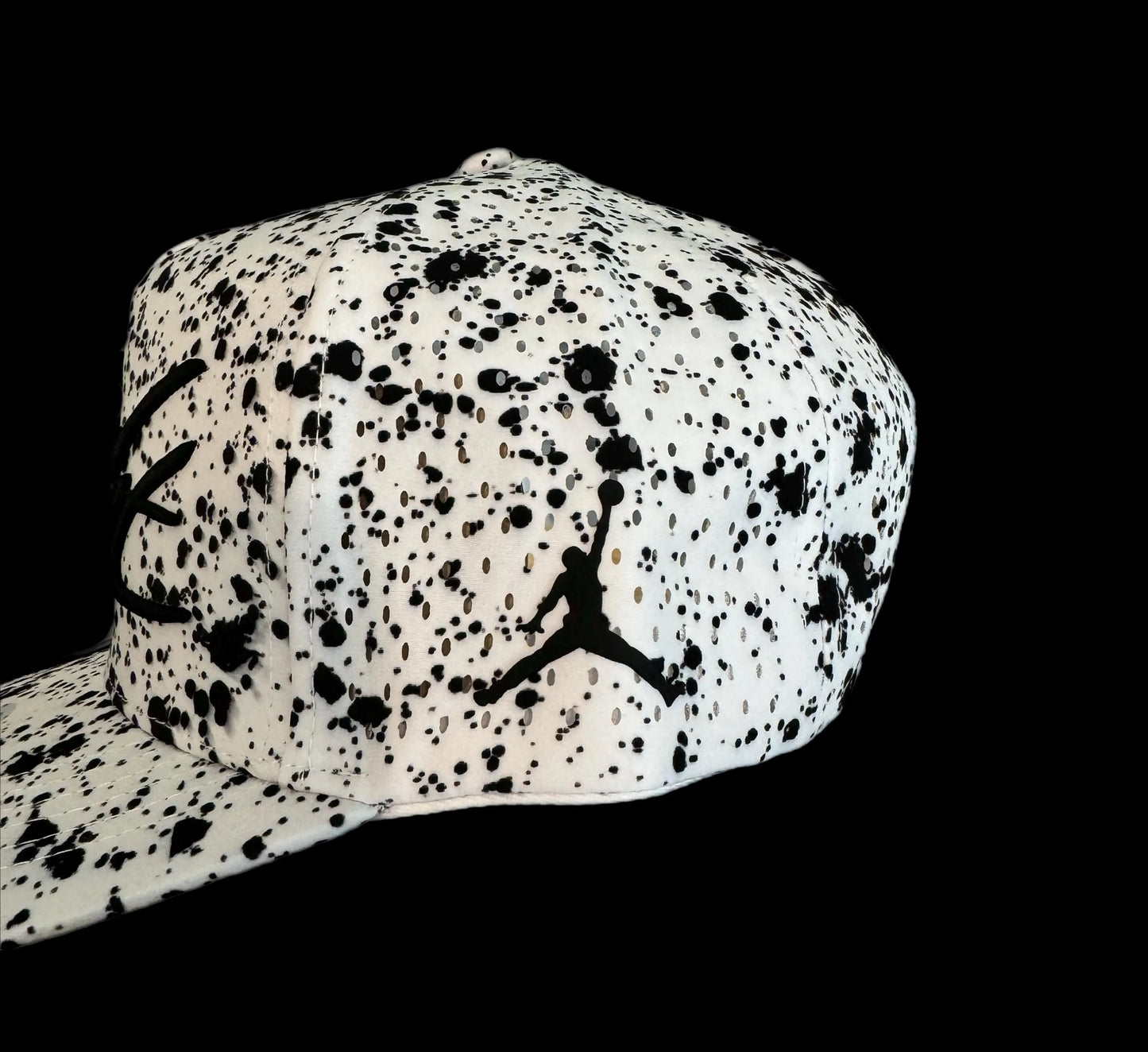 Air Jordan White Splatter Print Snap back by Flight Golf