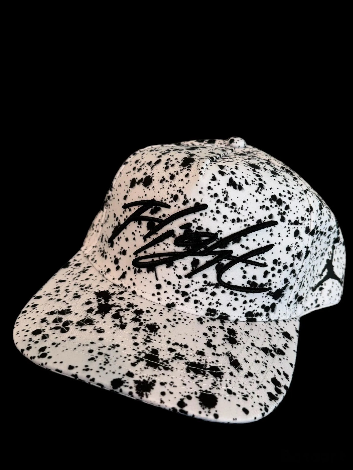 Air Jordan White Splatter Print Snap back by Flight Golf