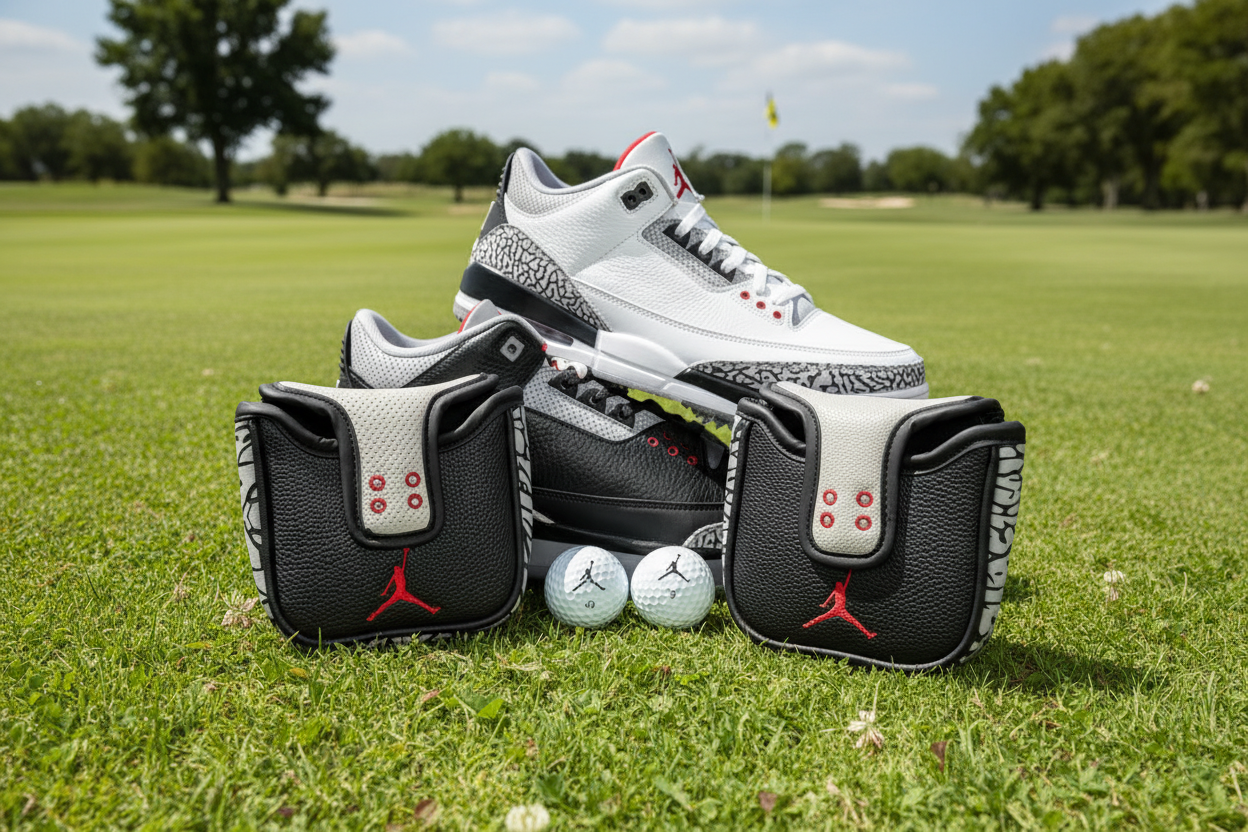 Air Jordan Mallet Putter Cover Magnetic Handmade Elephant print III's