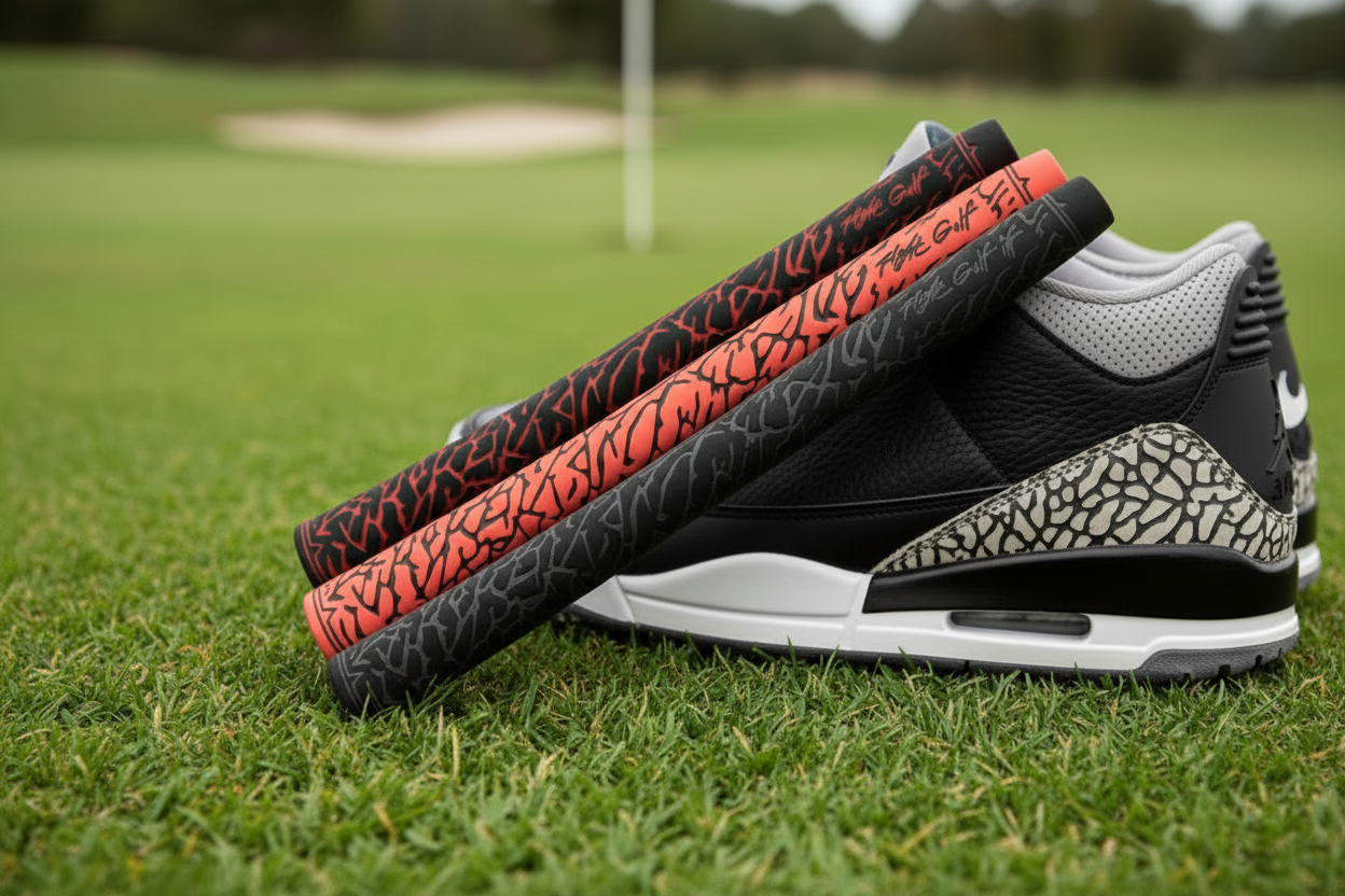 Air Jordan inspired Golf Grips Elephant Print Soft Rubber Tour Velvet MID SIZE by Flight Golf