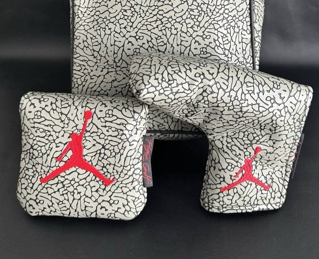 Air Jordan Putter Head Cover Textured Elephant Print Cement Grey by Flight Golf
