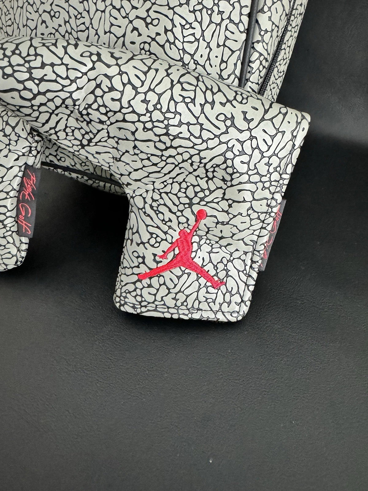 Air Jordan Putter Head Cover Textured Elephant Print Cement Grey by Flight Golf