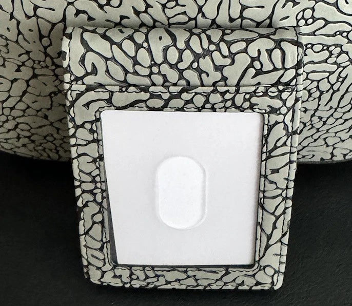 Air Jordan inspired Raised Elephant Print Leather Wallet