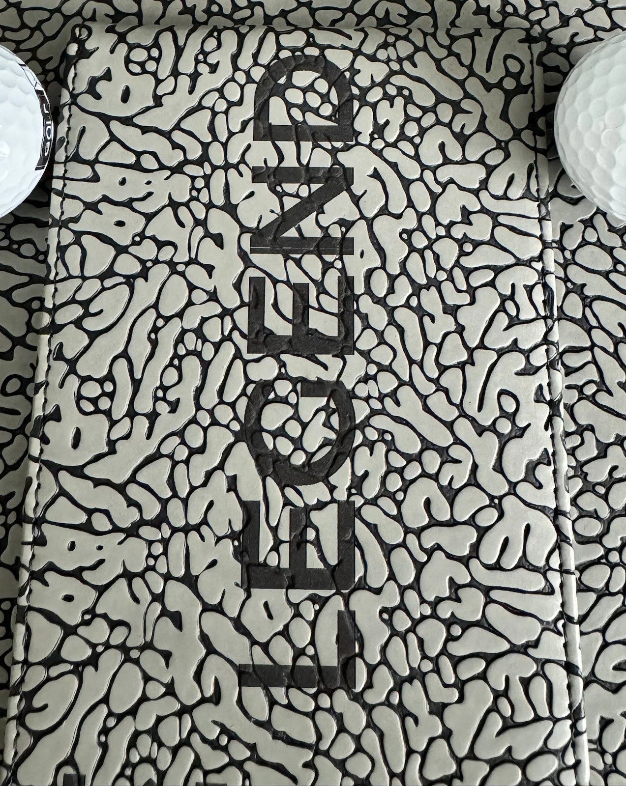 Air Jordan Textured Elephant Print Leather Yardage Book Handmade Golf Swag Custom
