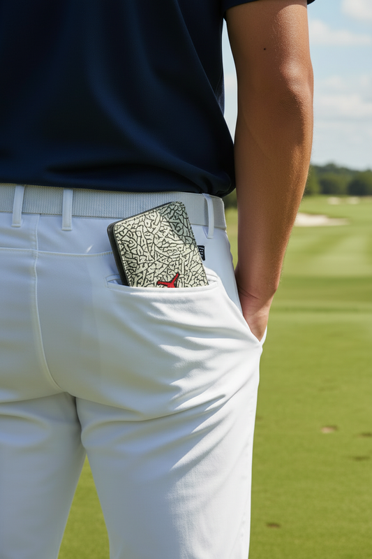 Air Jordan Textured Elephant Print Leather Yardage Book Handmade Golf Swag Custom