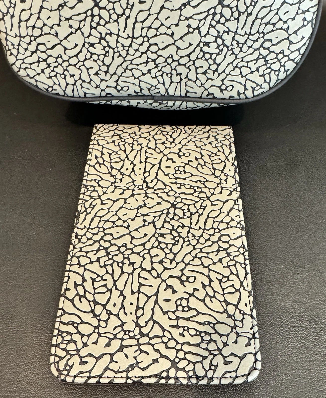 Air Jordan Textured Elephant Print Leather Yardage Book Handmade Golf Swag Custom