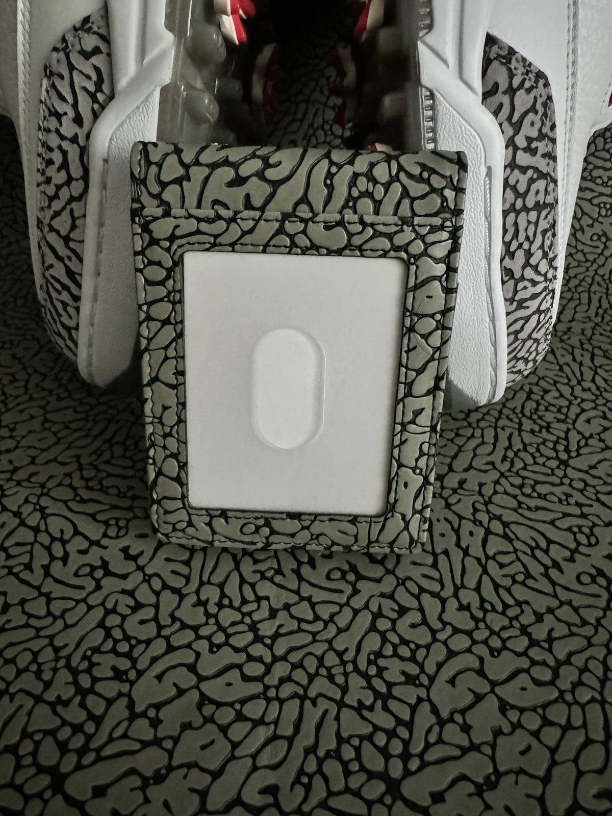 Air Jordan inspired Textured Elephant Print Leather Wallet